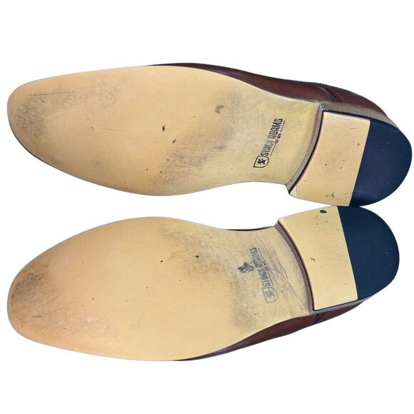 Stacy Adams Dickinson Cap Toe Oxford Brown Leather Mens Dress Shoes Size 9.5M - Picture 6 of 8